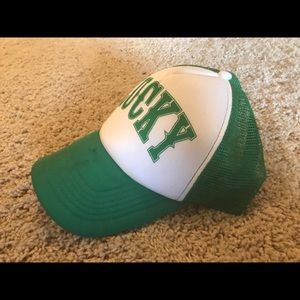 Accessories - Distressed “lucky” Irish trucker hat Accessories - Distressed “lucky” Irish trucker hat
